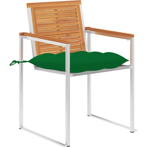 Maison Exclusive - Gartenstühle mit Kissen 2 Stk. Massivholz Akaz (1/5)