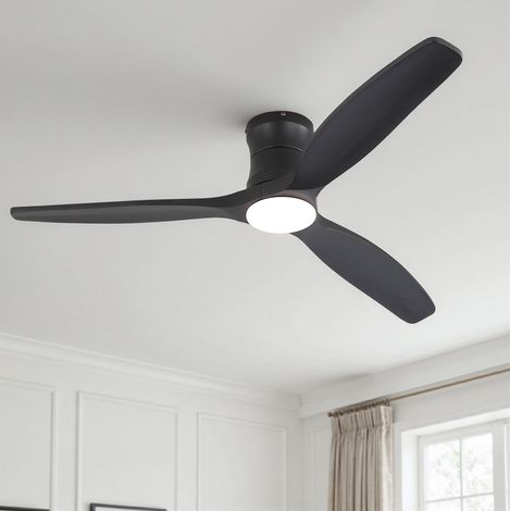 Ventilateur de plafond Ø132 cm, moteur DC, télécommande, LED dimmable, 6 vitesses, minuterie 1/4/8 h, réversible (1/5)
