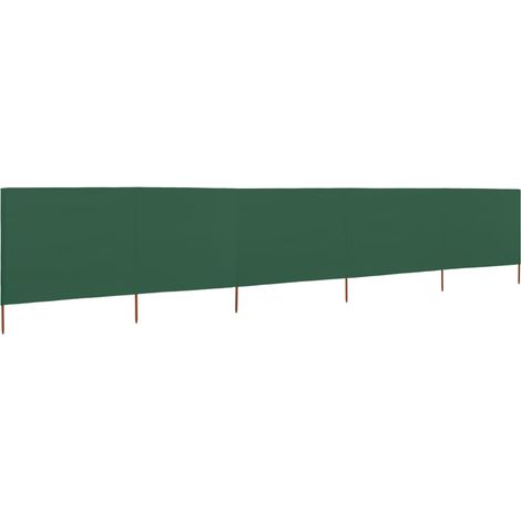 Paravent 5 panneaux Tissu 600 x 160 cm Vert