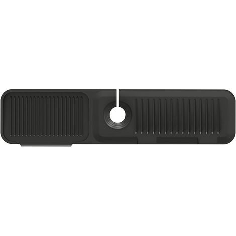 Tapis d'égouttage en silicone pour robinetterie de cuisine - Convient aux éviers à poser, antidérapant, anti-éclaboussures, noir - 61 cm (1/5)