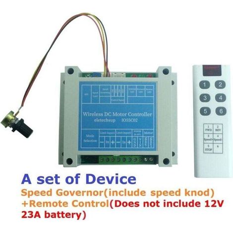 Module Pilote Moteur 200W DC 12V 24V Télécommande Sans Fil 433Mhz Contrôle Vitesse Avant Arrière (1/4)