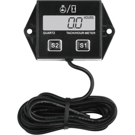 Digital Compteur Heure Tachymètre,Batterie Remplaçable RPM Mètre Pour Scooter Pelouse Tracteur Dirt Bike Générateur