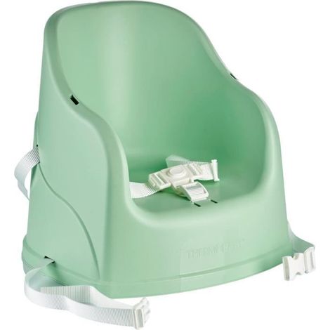 Rehausseur de chaise THERMOBABY Tudi - de 6 a 36 mois - Harnais de sécurité 3 points - Vert céladon (1/5)