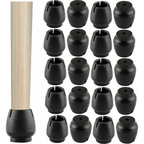 Protezioni per gambe per sedie in silicone per sedie, 40 pezzi, coprigambe per mobili, protezione per i piedi, antiscivolo e resistente ai graffi, per gambe di mobili da ufficio da giardino per intern (1/5)