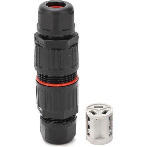 Connecteur électrique étanche IP68 PA66 ignifuge, accessoire lampe fil à fil, CDF-200/3 (3 broches à vis), boîtier robuste pour câblage extérieur (1/5)