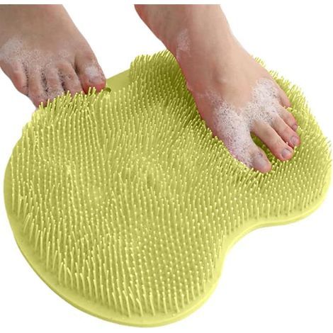 Peeling-Duschmatte mit rutschfesten Saugnäpfen, Fuß- und Rückenmassage, aus Silikon, für Dusche und Badewanne, für Damen und Herren (1/5)