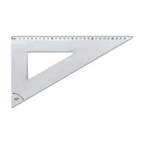 SQUADRA 60° 30 CM ALLUMINIO (1/2)