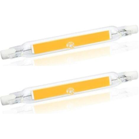 5W R7S 78MM Ampoule LED de J78 COB filament, 500 lumens 360 degrés, ampoule halogène 30W 48W 50W équivalent, parfait pour maison, cuisine, pièce, balcon, bureau, etc (2pcs, Blanc Chaud 2700K) [Classe (1/4)