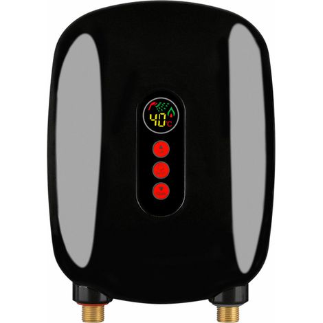 220v Durchlauferhitzer Warmwasserspeicher Warmwasserbereiter Tankless Sofortiger Durchlauferhitzer 6500W (schwarz LCD Display) (1/5)