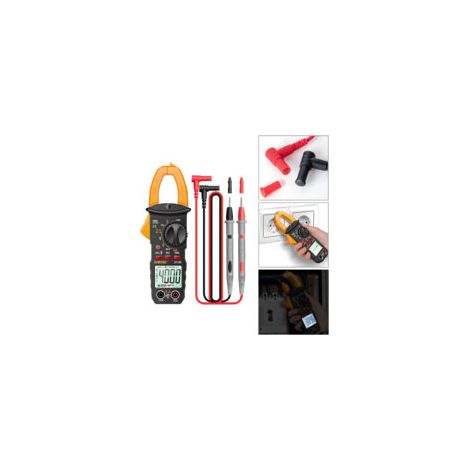Digitales Multimeter mit Zangenamperemeter, 4000 Zähler, ST180, AC/DC-Spannung - Crezuo