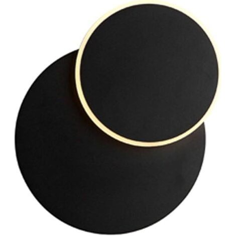 8W LED Wandleuchte Innen Schwarz, 360° Drehbar, 3000K Warmweiß, Wandlampe für Wohnzimmer Treppe Schlafzimmer (1/5)