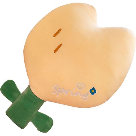 Coussin Fleur Simulation Jouet en Peluche Doux Oreiller Dodo Fleur Animée Cartoon Mignon Jaune (1/5)