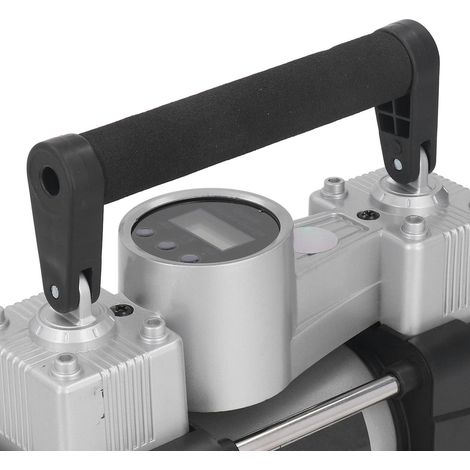Compresseur d'air 12V avec affichage numérique, pompe haute pression double cylindre pour voiture et maison, gonfleur portable intelligent pour pneus, puissant et robuste, modèle sac à main avec écran (1/5)