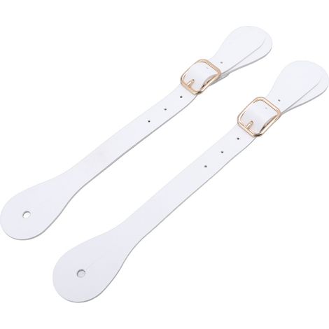 Éperons en Cuir Ajustables pour Équitation - Accessoires de Ranch Blancs (1/5)