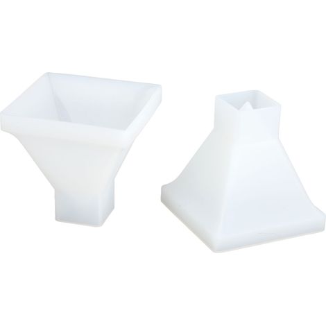 Lot de 2 moules pyramidaux à faire soi-même, moule en résine époxy cristal, grande pyramide en silicone, moule en résine époxy fait main pour décoration intérieure