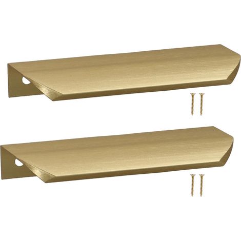 Lot de 2 poignées de meuble, aluminium, or mat, 116 mm (1/5)