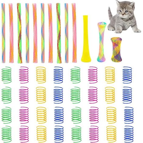 Spring Toy Cat Toys Spiral Plastic Cat Spring Toy for Cats Cat Toys for Cats Coil Spring Cat Toys (1/5)