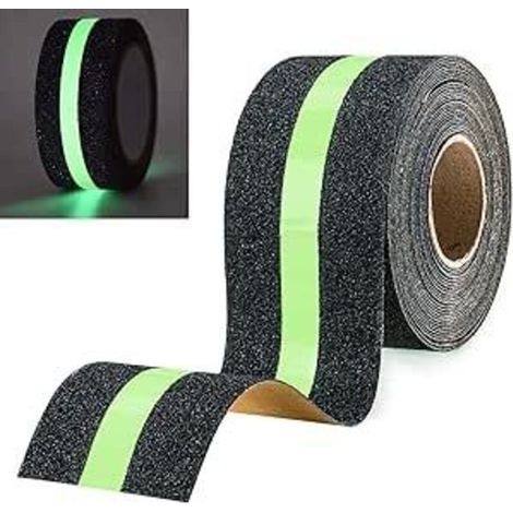 Luminous Anti-Slip Stair Protection for Stairs, Safety and Visibility, Indoor and Outdoor Use, 5m x 5cm, Yellow (1/5)