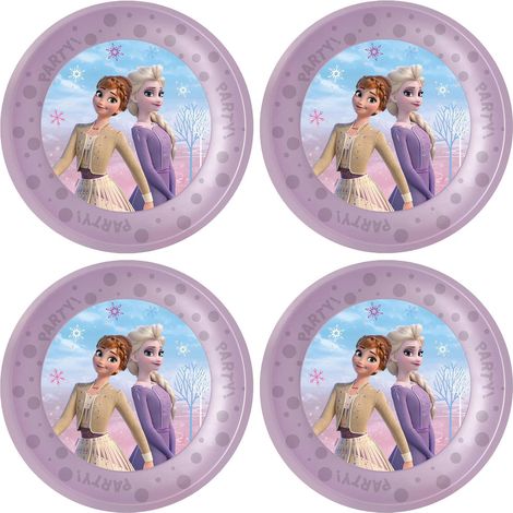Assiettes plastique, 4 pièces, réutilisables, vaisselle de fête pour anniversaire ou fête à thème (1/2)
