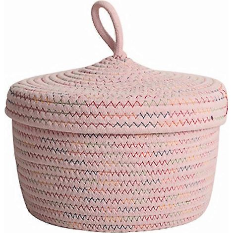 Panier de rangement créatif avec couvercle pour télécommande (rose), 1 pièce (1/5)