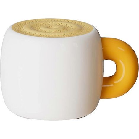 Mini enceinte sans fil Bluetooth 5.4 avec basses profondes, haut-parleur 5 W, lecteur MP3 portable, batterie 700 mAh, son HiFi, blanche. (1/5)