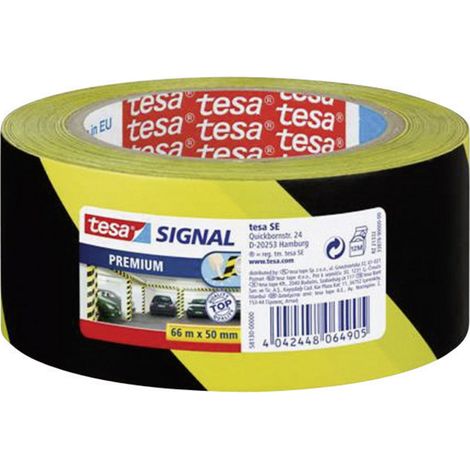 Tesa Signalband Schwarz-Gelb 50 mm x 66 m