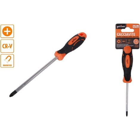 Trade Shop - Schraubendreher Schraubendreher 4 x 75 mm mit Magnetzehen Querstahl CR-V 94878 - (1/2)