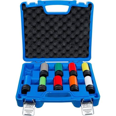 Jeu de Douilles de Puissance 10 pcs 12,5 mm (1/2) 15-24 mm - Protection Intégrée, Vis de Roue Spéciales - Polyvalence - D-Work (1/5)