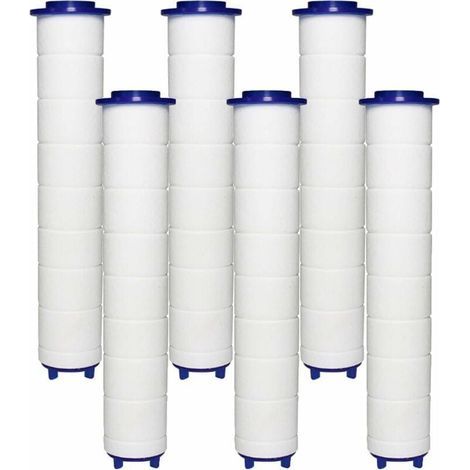 Duschkopf mit 6 PP-Baumwollfiltern, PP-Baumwollfilterelement für Duschkopf und Ionenfilter, für Regenduschkopf (1/4)