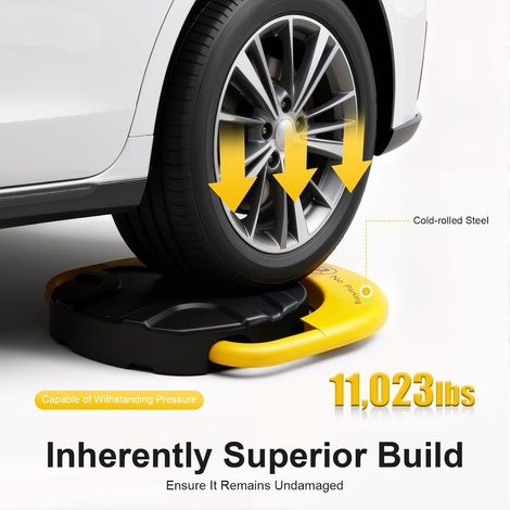 Barrière de parking, télécommande de 50 m, verrouillage de parking pliable, verrouillage de parking avec alarme, verrouillage automatique de stationnement, anti-collision bras pivotant à 180° (1/5)