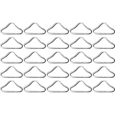 CCYKXA 30pcs Metal Triangle Buckles for Trampoline, Ring Connectors for Strap, Heavy Duty Clips for Sports Accessories