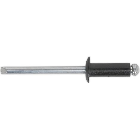 Sealey Aluminium Standard Flange Rivet 4.8 x 14mm, Black - Pack of 200 RAB4814S