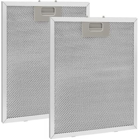 Cyslmuk – 2er-Pack Metallfettfilter 320 x 260 mm – Robustes Aluminium – Waschbar und fettabweisend – Zubehör für Dunstabzugshauben (1/5)