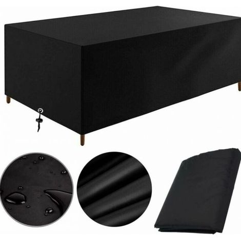 Garden Furniture Cover 213X132X74CM Garden Table Cover Protection Outdoor Furniture Waterproof Windproof Anti-UV Cold Resistant Oxford Fabric Furniture Cover (1/5)