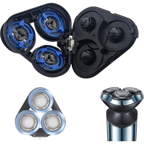 Tête de rasage de rechange S5000, compatible avec les rasoirs Philips séries 5000 (boîtier rond) et 6000. Non compatible avec la série 5000 à boîtier pentagonal (forme carrée). (1/4)