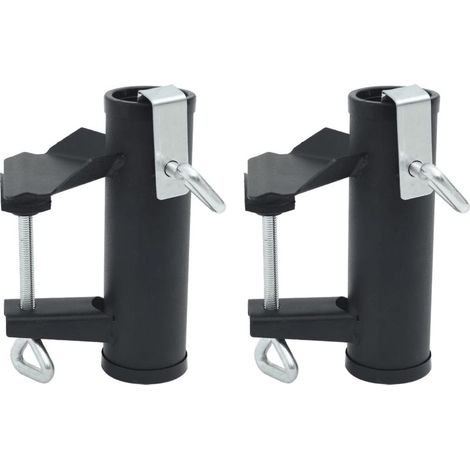Clips pour parasol de balcon, lot de 2, acier 25-38 mm. (1/5)