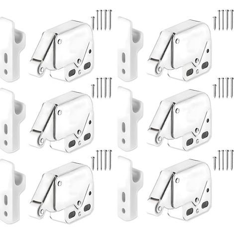 Cabinet Locks Spring Steel Latch Door Closet Wardrobe Kit (1/5)