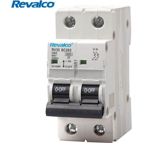 Revalco 1-poliger + neutraler magnetothermischer Schalter 20 A