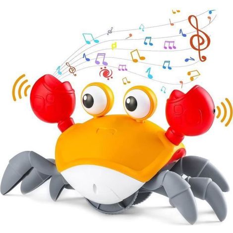 Crabe Rampant - Jouet Éducatif avec Musique et Lumières - Pour Développement Motricité Infantile - Tapis d'Éveil Compatible - 1 Pièce (1/4)