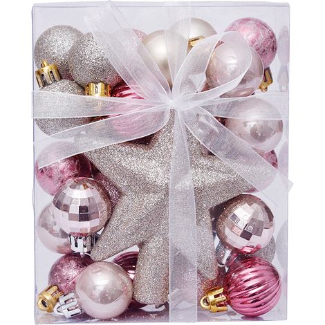MINKUROW Palline Di Natale, 30 Pezzi Di Palline Di Natale, Set Di Palline Di Albero Di Natale, Palline Di Albero Di Natale In Plastica, Per Decorare L'albero Di Natale Palline Di Albero Di Natale Glit (1/4)