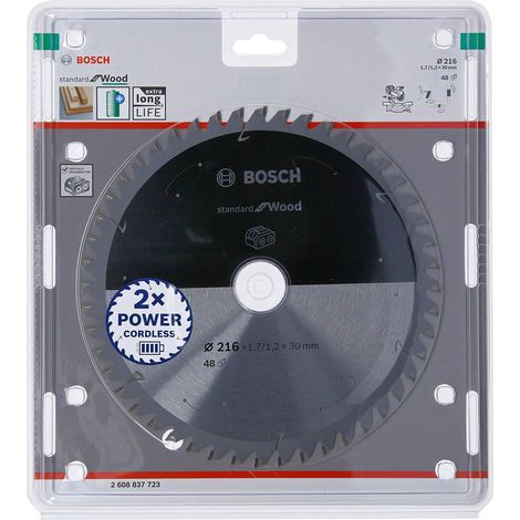 Accessori Bosch Lama circolare de Standard per legno (legno, 216 x 30 1,7 mm, 48 denti, accessorio sin cavo) (1/5)
