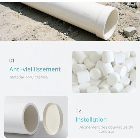 White PVC Duct Cap 200mm Hose End Cap PVC Outdoor Hose Cover Backflow Valve Ventilation Drainage (1/4)