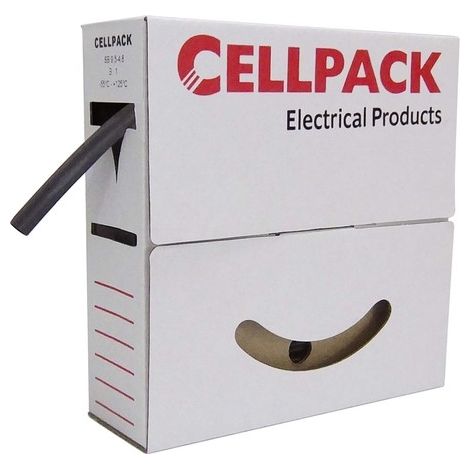 Cellpack 127125 funda termorretráctil negra 12 mm