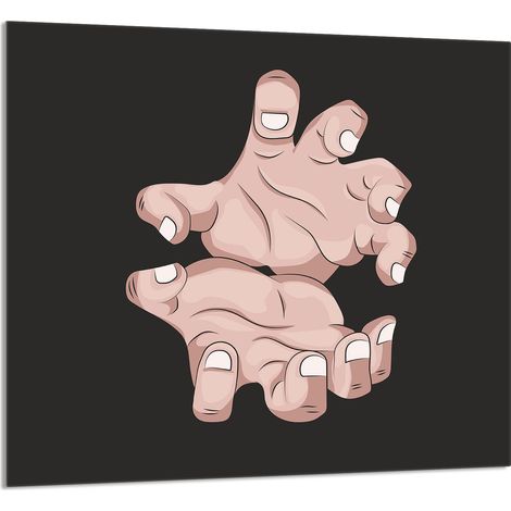 Panneau de verre POUR la cuisine 65x60 Mains (1/5)