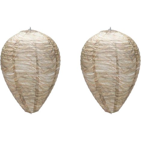 Nid de guêpes artificiel factice, appât à guêpes suspendu, leurre en papier non toxique, répulsif efficace contre les abeilles, faux nid de frelons pour jardin extérieur. (1/5)