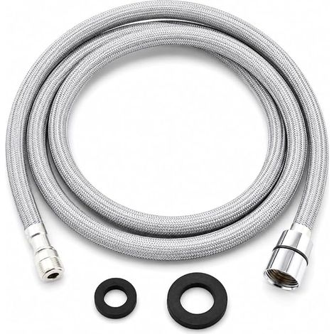 Replacement Hose for M15 x G1/2 Kitchen Sink, 150 cm, Flexible Kitchen Tap Nylon with Spare Hose, Kitchen Tap Extension for Kitchen Mixer Tap (1/5)