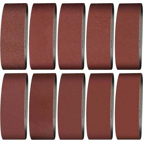 Bande Abrasive 100X915 mm- Grains 240/60/80/120/150/240/400Bande de Ponceuse pour le Ponçage, le Polissage et le Dépoussiérage, Idéale pour le Bois (12 Pièces) (1/4)