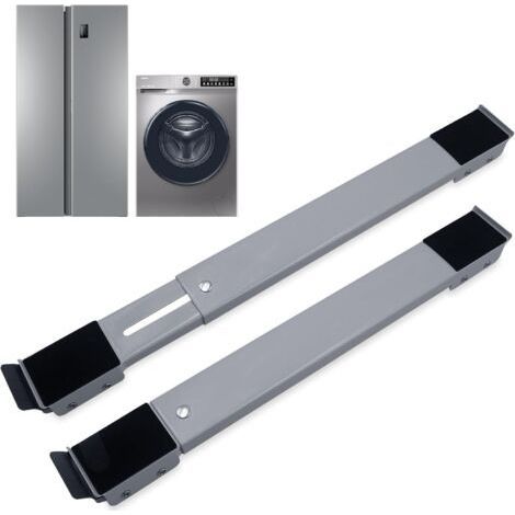 supports universels pour machine à laver à roulettes, chariot mobile réglable – Gris, capacité de 700 kg (antidérapant, convient également aux appareils ménagers) (1/4)