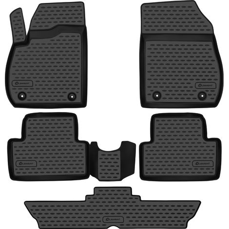 KIT TAPPETINI COMPATIBILE CON OPEL Zafira, 2012-, 7 seats 5 pcs. TAPPETINO IN GOMMA TPE BORDO ALTO 3D ANTISCIVOLO IMPERMEABILE (1/5)