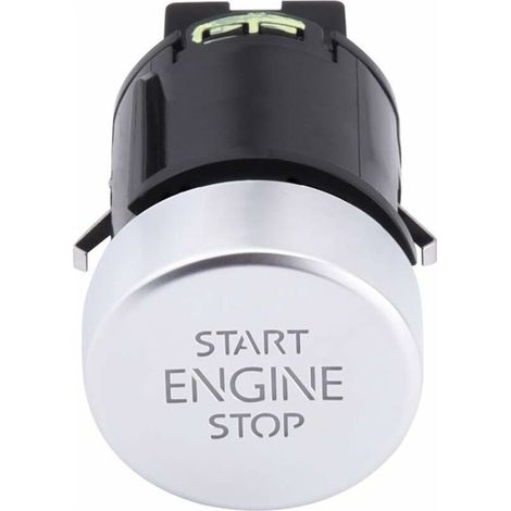 Bouton d'arrêt de démarrage du moteur, Interrupteur à bouton-poussoir d'arrêt de démarrage du moteur Interrupteur de voiture sans clé Compatible avec 2008-2016 Sharan 5N0959839 5N0 959 839 (1/5)